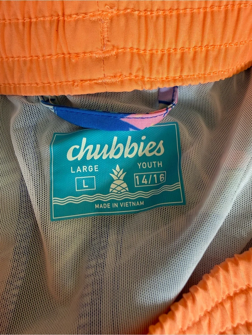 Boys Chubbies Swim Trunks Lined Set of 2 Size Large 14/16 Multicolor